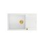Quadron Evan 136 Zlewozmywak granitowy jednokomorowy 86x50 cm biały/złoty HCQE58650U1_PVDG1_P2O - zdjęcie 1