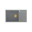 Quadron Evan 136 Zlewozmywak granitowy jednokomorowy 86x50 cm szary/złoty HCQE58650U5_PVDG1_P2O - zdjęcie 1
