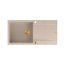Quadron Evan 146 XL Zlewozmywak granitowy jednokomorowy 100x50 cm beżowy pearl beige/miedziany PVD HCQE10050U2_PVDC1_P2O - zdjęcie 2