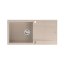 Quadron Evan 146 XL Zlewozmywak granitowy jednokomorowy 100x50 cm beżowy pearl beige/stalowy HCQE10050U2_BS_P2O - zdjęcie 2