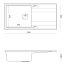 Quadron Evan 146 XL Zlewozmywak granitowy jednokomorowy 100x50 cm beżowy pearl beige/stalowy HCQE10050U2_BS_P2O - zdjęcie 3
