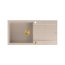 Quadron Evan 146 XL Zlewozmywak granitowy jednokomorowy 100x50 cm beżowy pearl beige/złoty PVD HCQE10050U2_PVDG1_P2O - zdjęcie 2