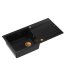 Quadron Evan 146 Zlewozmywak granitowy jednokomorowy 100x50 cm czarny/miedziany HCQE10050U7_PVDC1_P2O - zdjęcie 2