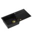 Quadron Evan 146 Zlewozmywak granitowy jednokomorowy 100x50 cm czarny/złoty HCQE10050U7_PVDG1_P2O - zdjęcie 2