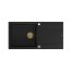 Quadron Evan 146 Zlewozmywak granitowy jednokomorowy 100x50 cm czarny/złoty HCQE10050U7_PVDG1_P2O - zdjęcie 1