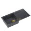 Quadron Evan 146 Zlewozmywak granitowy jednokomorowy 100x50 cm czarny/złoty HCQE10050U8_PVDG1_P2O - zdjęcie 2