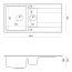 Quadron Evan 156 Zlewozmywak granitowy półtorakomorowy 100x50 cm beżowy pearl beige/miedziany PVD HQE510050U2_PVDC1_P2O - zdjęcie 3