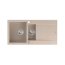 Quadron Evan 156 Zlewozmywak granitowy półtorakomorowy 100x50 cm beżowy pearl beige/stalowy HQE510050U2_BS_P2O - zdjęcie 2