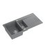 Quadron Evan 156 Zlewozmywak granitowy póltorakomorowy 100x50 cm szary/stalowy HQE5510050U5_BS_P2O - zdjęcie 2