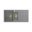 Quadron Evan 156 Zlewozmywak granitowy póltorakomorowy 100x50 cm szary/złoty HQE5510050U5_PVDG1_P2O - zdjęcie 1