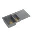 Quadron Evan 156 Zlewozmywak granitowy póltorakomorowy 100x50 cm szary/złoty HQE5510050U5_PVDG1_P2O - zdjęcie 2