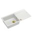Quadron Evan 146 Zlewozmywak granitowy jednokomorowy 100x50 cm biały/złoty HCQE10050U1_PVDG1_P2O - zdjęcie 2