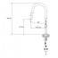 Quadron Felicity T Line Bateria kuchenna wysoka z wyciąganą wylewką graphite metal 3623521_T1 - zdjęcie 2