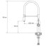 Quadron Gemma Q Line Bateria kuchenna wysoka z wyciąganą wylewką snow white mat/miedziany nano PVD/biały wąż 3623501_WHMPVDC1 - zdjęcie 3