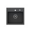 Quadron Johnny 110 Zlewozmywak granitowy jednokomorowy 50x47 cm czarny/stalowy HCQJ5047CZK - zdjęcie 1