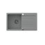 Quadron Johnny 111 Zlewozmywak granitowy jednokomorowy 77x44 cm szary/stal HCQJ7744SZK - zdjęcie 1
