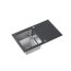 Quadron Kenneth 111 Zlewozmywak stalowy granitowy jednokomorowy 78x48 cm czarny/stalowy FUS_K7848CZ - zdjęcie 1