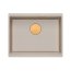 Quadron Logan 100 Zlewozmywak granitowy jednokomorowy 56x45 cm beżowy pearl beige/miedziany PVD HQJ6045U2_PVDC1_U - zdjęcie 2