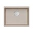 Quadron Logan 100 Zlewozmywak granitowy jednokomorowy 56x45 cm beżowy pearl beige/stalowy HQJ6045U2_BS_U - zdjęcie 2