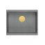 Quadron Logan 100 Zlewozmywak granitowy jednokomorowy 56x45 cm szary/złoty HQJ6045U5_PVDG1_U - zdjęcie 2