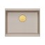 Quadron Logan 100 Zlewozmywak granitowy jednokomorowy 56x45 cm beżowy pearl beige/złoty PVD HQJ6045U2_PVDG1_U - zdjęcie 2