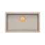 Quadron Logan 110 Zlewozmywak granitowy jednokomorowy podwieszany 76x45 cm beżowy pearl beige/miedziany PVD HQD7644U2_PVDC1_U - zdjęcie 2