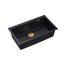 Quadron Logan 110 Zlewozmywak granitowy jednokomorowy 76x44 cm czarny mat/miedziany HQD7644U7_PVDC1_I - zdjęcie 1