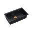Quadron Logan 110 Zlewozmywak granitowy jednokomorowy 76x44 cm czarny mat/miedziany HQD7644U7_PVDC1_U - zdjęcie 1