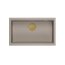 Quadron Logan 110 Zlewozmywak granitowy jednokomorowy 76x44 cm szarobeżowy/złoty HQD7644U4_PVDG1_U - zdjęcie 2