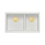 Quadron Logan 120 Zlewozmywak granitowy dwukomorowy wpuszczany 76x45 cm biały snow white/złoty PVD HQL7645U1_PVDG1_I - zdjęcie 2