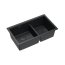 Quadron Logan 120 Zlewozmywak granitowy dwukomorowy wpuszczany 76x45 cm czarny mat pure carbon/czarny mat HQL7645U7_BLM_I - zdjęcie 1