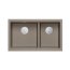 Quadron Logan 120 Zlewozmywak granitowy dwukomorowy wpuszczany 76x45 cm szarobeżowy soft taupe/stalowy HQL7645U4_BS_I - zdjęcie 2
