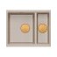 Quadron Logan 150 Zlewozmywak granitowy półtorakomorowy wpuszczany 55,5x46 cm beżowy pearl beige/miedziany HCQL5646U2-C1_I - zdjęcie 2