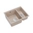 Quadron Logan 150 Zlewozmywak granitowy półtorakomorowy wpuszczany 55,5x46 cm beżowy pearl beige/stalowy HCQL5646U2-BS_I - zdjęcie 1