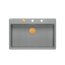 Quadron Marc 110 FM Zestaw zlewozmywak granitowy jednokomorowy 75x49 cm + syfon + dozownik + deska szary/miedziany HQM7650U5_FM_PVDC1 - zdjęcie 4