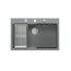 Quadron Marc 110 Zestaw Zlewozmywak granitowy jednokomorowy 76x50 cm + syfon + dozownik + wkładka ociekowa + Qmata + deska silver stone/elementy stalowe HQM7650U5_BS - zdjęcie 6