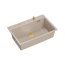 Quadron Marc 110 Zestaw Zlewozmywak granitowy jednokomorowy 76x50 cm + syfon + dozownik + wkładka ociekowa + deska beżowy pearl beige/złoty PVD HQM7650U2_PVDG1 - zdjęcie 4