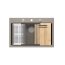 Quadron Marc 110 Zestaw zlewozmywak granitowy jednokomorowy 76x50 cm + syfon + dozownik + wkładka ociekowa + Qmata+ deska szarobeżowy/stal szczotkowana HQM7650U4_BS - zdjęcie 2