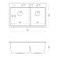 Quadron Marc 120 Zestaw Zlewozmywak granitowy dwukomorowy 76x50 cm + syfon + dozownik + deska + wkładka ociekowa szary silver stone/miedziany PVD HQC7650U5_PVDC1 - zdjęcie 3