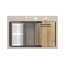 Quadron Marc 120 Zestaw Zlewozmywak granitowy dwukomorowy 76x50 cm + syfon + dozownik + deska + wkładka ociekowa + qmata beżowy pearl beige/stalowy HQC7650U2_BS - zdjęcie 4
