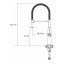 Quadron Marilyn Q Line Bateria kuchenna wysoka z wyciąganą wylewką pure carbon 3523527_BLM - zdjęcie 3
