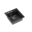 Quadron Peter 110 Zlewozmywak granitowy jednokomorowy 52x50 cm czarny/stalowy HCQP5052CZK - zdjęcie 2