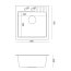 Quadron Peter 110 Zlewozmywak granitowy jednokomorowy 52x50 cm czarny/stalowy HCQP5052CZK - zdjęcie 3