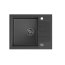 Quadron Peter 116 Zlewozmywak granitowy jednokomorowy 62x50 cm czarny/stalowy HCQP6250CZK - zdjęcie 1