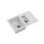 Quadron Peter 156 Zlewozmywak granitowy półtorakomorowy 78x50 cm biały/stalowy HCQP57850BIK - zdjęcie 2