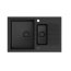 Quadron Peter 156 Zlewozmywak granitowy półtorakomorowy 78x50 cm czarny/czarny HCQP57850BLM_PC - zdjęcie 1