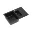 Quadron Peter 156 Zlewozmywak granitowy półtorakomorowy 78x50 cm czarny/czarny HCQP57850BLM_PC - zdjęcie 2