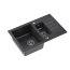 Quadron Peter 156 Zlewozmywak granitowy półtorakomorowy 78x50 cm czarny/stalowy HCQP57850CZK - zdjęcie 2