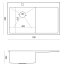 Quadron Russel 111 Zlewozmywak stalowy jednokomorowy 78x48 cm lewy grafitowy HB7912PVDBST1 - zdjęcie 3
