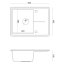 Quadron Tony 116 Zlewozmywak granitowy jednokomorowy 60x45 cm szary silver stone HTO6045SZK - zdjęcie 3